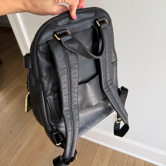 Tumi Voyageur Hannah Leather Zip-Around Backpack Black main image 12